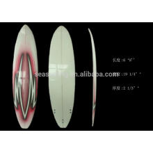 Prancha de surfe em espuma PU / prancha de surfe curta em fibra de vidro personalizada